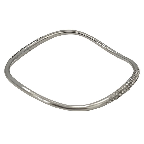 ALEXIS BITTAR • Miss Havisham Liquid Crystal Encrusted Wavy Bangle Bracelet - Picture 9 of 9